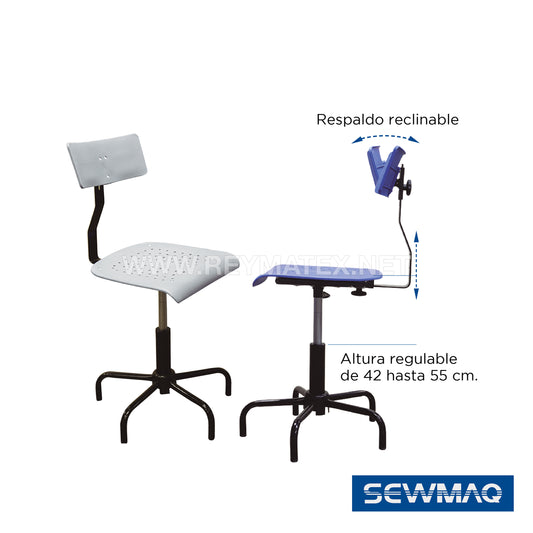 Chairs for sewing machine operators